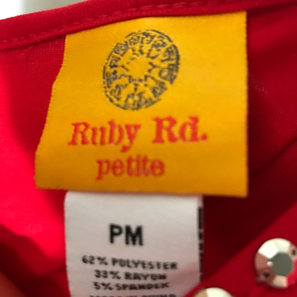 Ruby Rd . Red 🌹Blouse NET - Picture 6 of 6